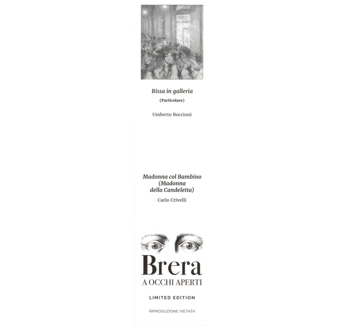 Segnalibro Rissa in galleria, Umberto Boccioni - Bottega Brera 